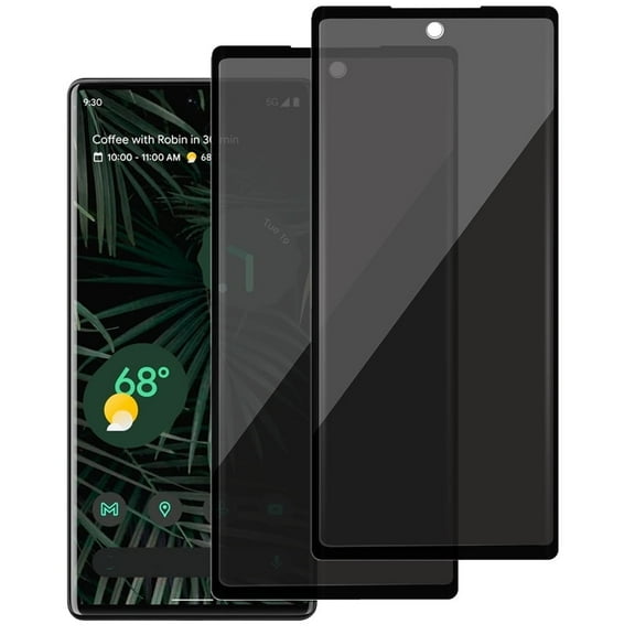 ZYQEEE 2 Pack Privacy Screen Protector Compatible for Google Pixel 6 Pro 6.7", Anti-Spy Tempered Glass, Bubble-Free, Easy Install