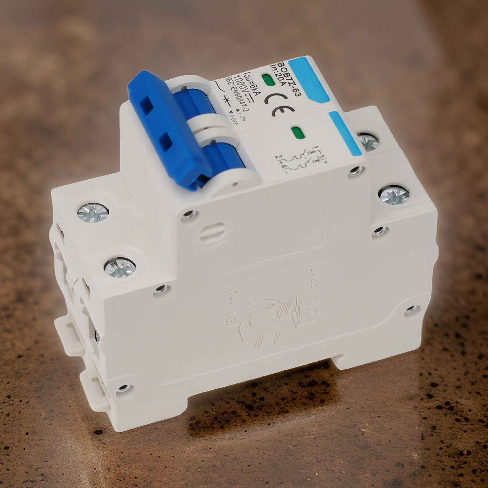 Dc Circuit Breaker 1000V 2 Pole Double Mcb Solar Pv 6 10 16 20 32 40 50 63 Amp