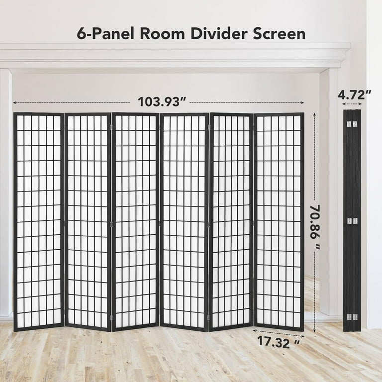 Shinsantamaria 【6人用】【美品】 MASTER WAL JOSTYLE 6 Panel, 5.9 Ft Folding Privacy Room Divider Screen