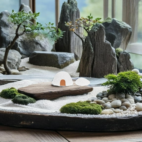 OUNONA 10 Pcs Miniature Resin Houses and Snow Scene Figurines for , Home Decor, Bookshelves, Desks, and Craft Projects