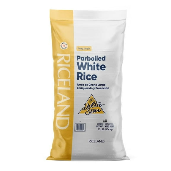 Riceland Delta Star Long Grain Parboiled Rice | Enriched | Gluten Free | Non-GMO | 25 lbs.