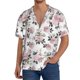 thumbnail image 1 of Fotbe Rose Flowers Camisa Estampada de Manga Corta para Hombre, Casual de Verano, Estilo Playero, Sin Arrugas-X-Large, 1 of 5