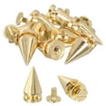thumbnail image 1 of Unique Bargains 16Pack Cone Spike Stud Rivet, 10x20mm Screw Back Tree Studs and Spikes for Leather Craft(Gold), 1 of 8