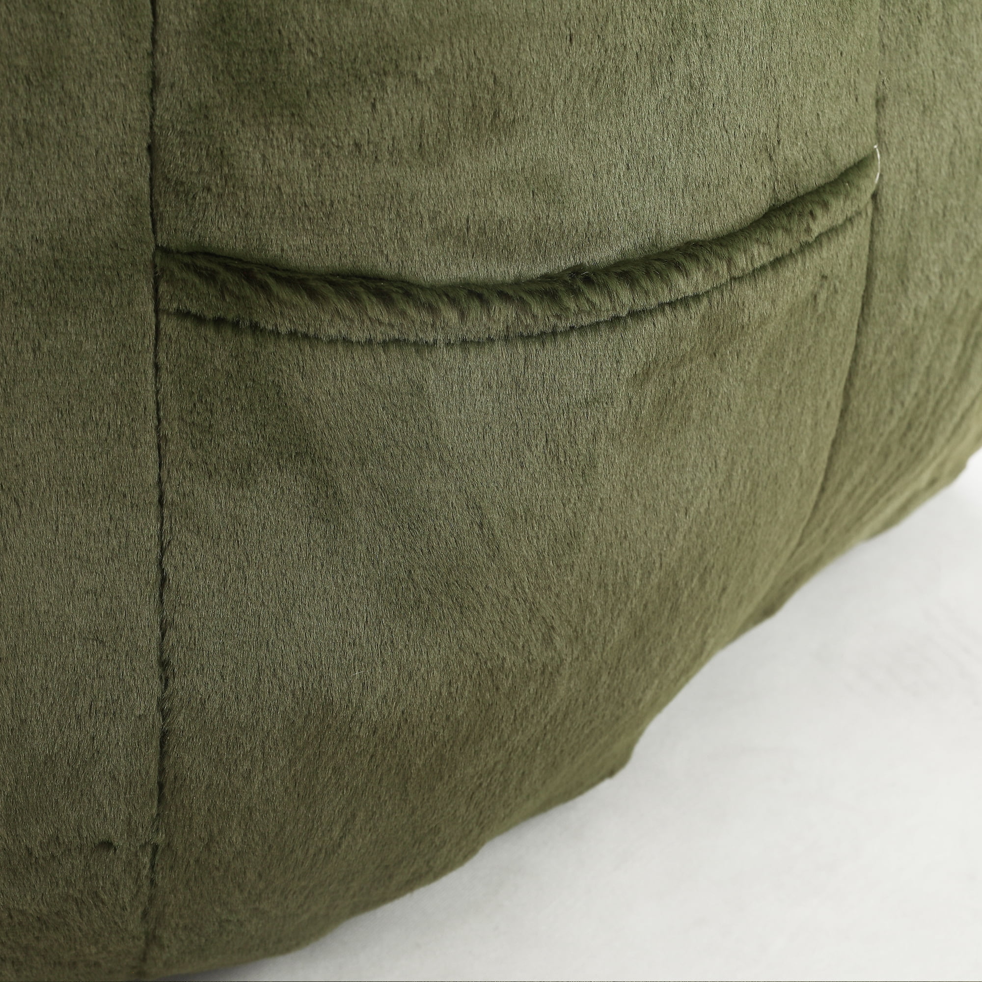 Bean Bag Chair for Adults and Kids, Oversized Bean Bag Sofa Chair with Armrests Stuffed High-Density Foam, Lazy Sofa Lounge Floor Sofa for Living Room,Bedroom Reading,Green