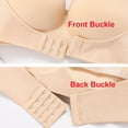 thumbnail image 6 of Women Adjustable Front Closure Underwear,Sport Bra Seamless Gather Strapless Push Up Bra Sexy Lingerie Invisible Brassiere,Beige, 6 of 8