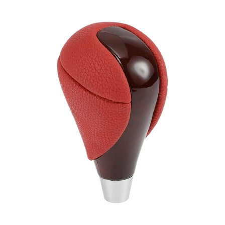 Unique Bargains Gear Shift Knob Automatic Stick Shifter Lever Knob for Lexus ES350 07-15 Plastic Faux Leather Red Brown
