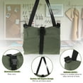 thumbnail image 3 of Xingzhi Canvas Made Storage Bag Large Capacity Easy Access Multiple Pockets Smooth Zipping Repair Tool Bag green, 3 of 6