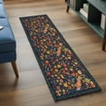 thumbnail image 3 of Boho Flowers 2'x6' Runner Rugs for Hallway Kitchen Bedside Non Slip Washable, Spring Abstract Watercolor Floral Leaf Entryway Rug Runners with Rubber Backing, Long Carpet Runner for Laundry Room, 3 of 8