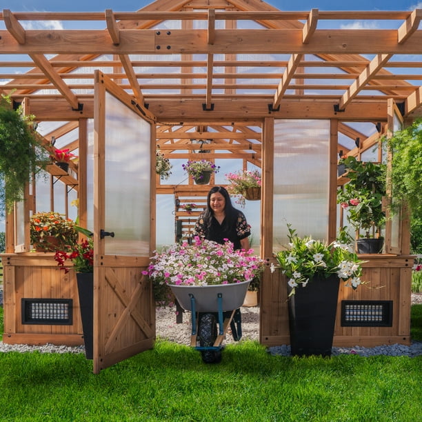 Backyard Discovery Bellerose XL 13'x11' Cedar Wood and