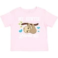 thumbnail image 3 of Inktastic My Auntie Loves Me with Sloth and Hearts Boys or Girls Baby T-Shirt, 3 of 5