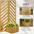 thumbnail image 4 of Outsunny Outdoor Privacy Screen with 4 Planters and 3 Hinged Privacy Panels, 4 of 10