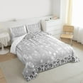 thumbnail image 3 of jejeloiu Chic 3D Diamond Twin Comforter Sets,Silver Gray Bedding Set For Girls Kids Reversible 2-Piece, 3 of 8