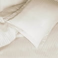 thumbnail image 4 of Egyptian Cotton 600 Thread Count Stripe Duvet Cover Set, Ivory, King/California King by Superior, 4 of 6