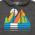 thumbnail image 3 of Instant Message - Retro Mountains Sunset - Men's Pullover Hooded Fleece Sweatshirt, 3 of 6
