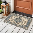 thumbnail image 4 of 2x3 Ft Entryway Area Rug, Southwestern Boho Blue Kitchen Rug Runner Washable Floor Mat, Ethnic Geometric Rustic Non Slip Indoor Door Mat Throw Carpet for Bathroom Living Room Bedroom, 4 of 8