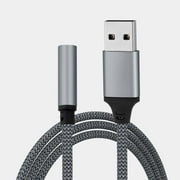 USB To 3.5mm Mic/Headphone Jack Stereo Headset Audio Adapter Sound Card GOOD