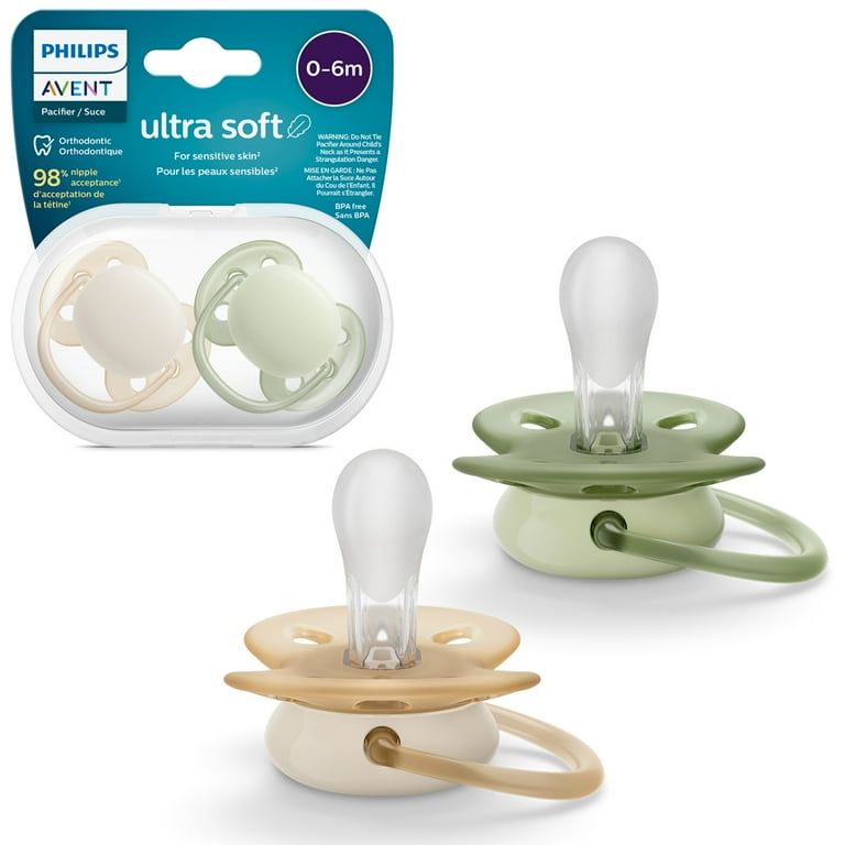Philips Avent Ultra Soft Pacifier 0-6M, Sand Pastel Warm Green - Main Image