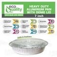 thumbnail image 7 of [150 Pack] 7 Inch Disposable Round Aluminum Foil Take-Out Pans with Plastic Lids Set - Disposable Tin Containers, Perfect for Baking, Cooking, Catering, Cake Pans, Parties, Restaurants by EcoQuality, 7 of 7