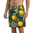 thumbnail image 2 of Bixox Men's Fresh Orange printing Casual Classic Fit Short Summer Beach Shorts, 2 of 6