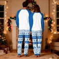 thumbnail image 5 of successthop Christmas Pajamas Couples 2 People Tree Long Sleeve Crewneck Tops and Pj Pant Sleepwear with Pockets Blue, 5 of 5