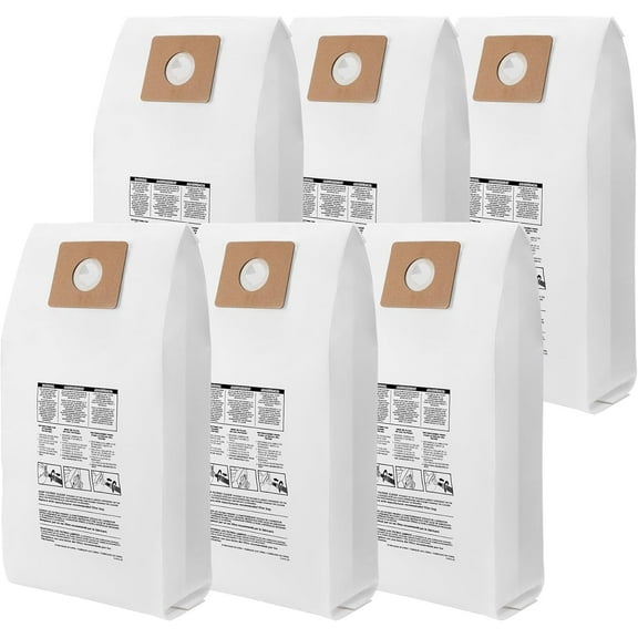 Shop-Vac 91932 Dust Collection Filter Bag for 5 Gallon Wall Mount Vacs, 6 Pack