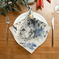 thumbnail image 2 of WOBOGO Two Snow Peopards Painting Cloth Napkins 1 Piece Soft Elegant Touch Durable Absorbent Quick Drying for Elegant Dining, 2 of 8