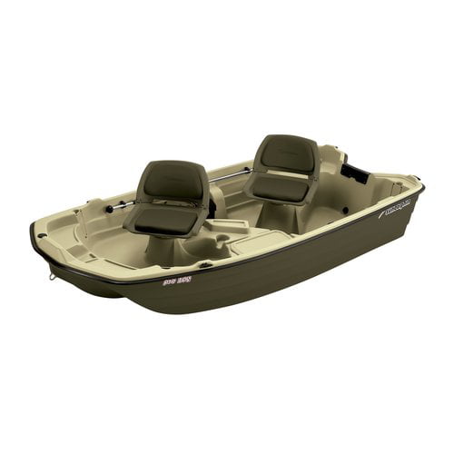Sun Dolphin 2-Man Pro 102 Fishing Boat, Tan/Olive Green - Walmart.com