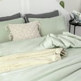 thumbnail image 4 of Pom Pom Comforter Set King Size,Solid Color Farmhouse Bedding Set with White Fringe Ball ,Ultra Soft & Breathable Washed Microfiber Comforter - 3 Pieces, 4 of 7