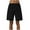 Black, variant on Mgmyaa Men's Casual Shorts Drawstring Elastic Waist Running Sport Short Pants with Zipper Pockets