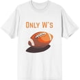 thumbnail image 3 of Only W's American Football Adult White Crew Neck Short Sleeve Tee-XXL, 3 of 4