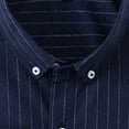 thumbnail image 4 of Mens Dress Shirts Business Casual Long Sleeve Button-Down Tshirts Shirt with Collared Breathable Stripe Printed Lapel Office Work Tees Tops, 4 of 4