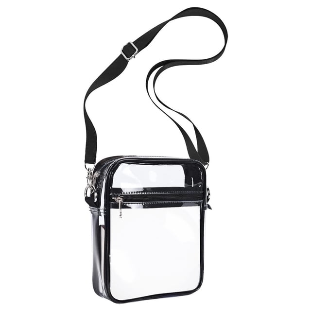 Clear Bag PVC Clear Purse Clear Crossbody Bag With Front Pocket For Concerts Sports Festivals