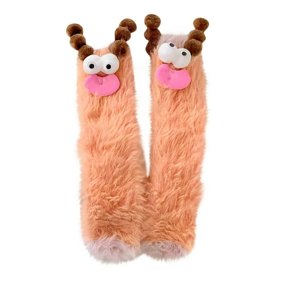 Saving Clearance!Compression Socks for Women Winter Men And Women With Coral Velvet Thickened Cute Funny Ugly Socks Furry Floor Socks
