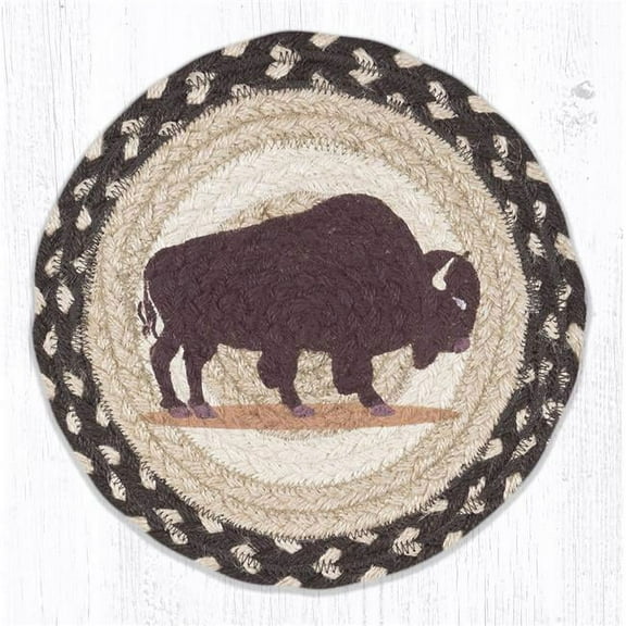 Capitol Importing 80-518B 10 x 10 in. MSPR-518 Buffalo Printed Round Trivet