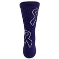 thumbnail image 2 of Epic Adult Crew Purple Ribbon Awareness Socks Pancreatic Cancer Pair, 2 of 2