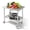 35"L24"W33"H,Table With Wheels, variant on Stainless Steel Work Table with 4 Wheels 36 x 30 x 34 Inch Heavy Duty Metal Prep Workstation 2-Tier Adjustable Mobile Kitchen Workbench for Restaurant Hotel Garage