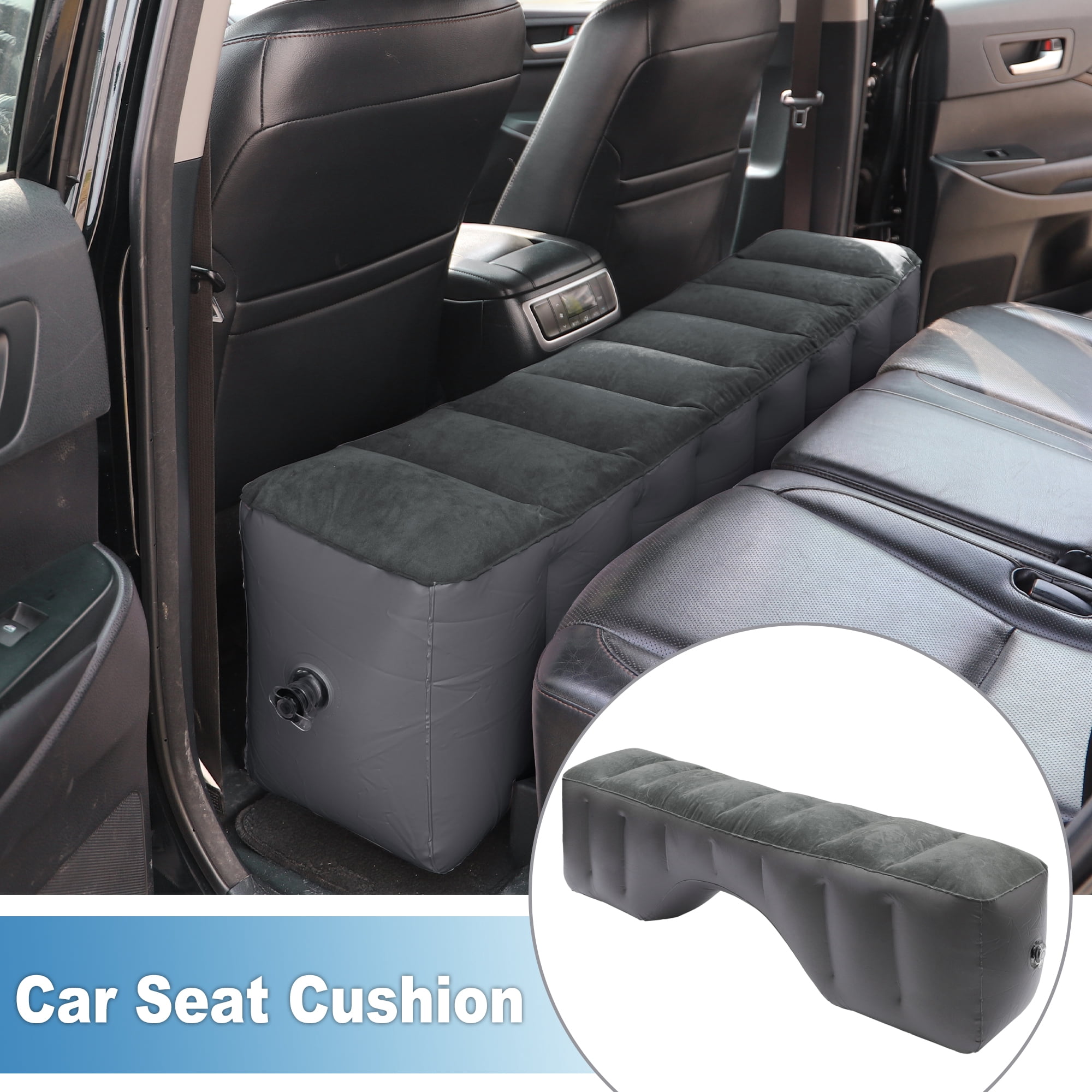 Unique Bargains Car Mattress Sleeping Mat Comfortable Rear Seat Air Bed Pad for Napping Travel Gray