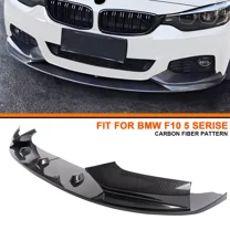 For 2011-2016 BMW F10 5 Series 520i 528i 550i M Sport Front Bumper Spoiler Lip Splitter Carbon Fiber Look