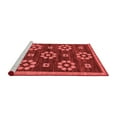 thumbnail image 2 of Ahgly Company Machine Washable Indoor Round Abstract Red Modern Area Rugs, 3' Round, 2 of 4