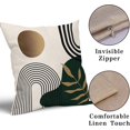 thumbnail image 4 of Boho Outdoor Pillow Covers 16x16 Inch Green Gold Throw Pillow Covers Bohemian Leaves Tropical Farmhouse Decorative Pillowcase Square Cotton Linen Cushion Covers for Couch Sofa Bedroom Home (Pack of 2), 4 of 6