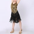 thumbnail image 4 of XXWXYD Stage-Ready Latin Dance Set, Sequin Fringe Tassel Skirt & Sleeveless Top, Competition Dress with 4-Way Stretch Fabric, 4 of 5