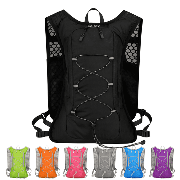 CuiLiyq Hiking Backpack for Women Men, Mini Packable Backpack Lightweight Daypack for Camping Travel Outdoor, Black