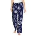 thumbnail image 1 of Balery Snowflakes2 Pantalones de pijama para mujer, pijamas ultraligeros, pantalones de estar por casa-Small, 1 of 6