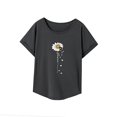 thumbnail image 3 of Camiseta de verano para mujer, camiseta de cuello redondo de recuerdo de moda para desplazamientos y viajes M, 3 of 7