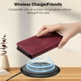 thumbnail image 5 of Allytechgroup for Apple iPhone 13 Case Folio Stand RFID Blocking [Wireless Charging] Magnetic Wallet Cover with Credit Card Holder/Card Cash Pockets/PU Leather & Soft TPU Shockproof Cover, Winered, 5 of 16