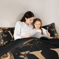 thumbnail image 5 of Catabedysis Princess Bows Alphabet V 7-Piece King Bedding,Brown Leopard Animal Print King Bed in a Bag,Black Reversible For Girls, 5 of 7