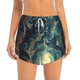 thumbnail image 4 of Lsque Enchanted Forest Skull Path Printed Women's Running Shorts with Liner Pockets,Elastic Quick Dry Workout Athletic Gym Yoga Shorts,Womens High Waist Shorts-X-Large, 4 of 9