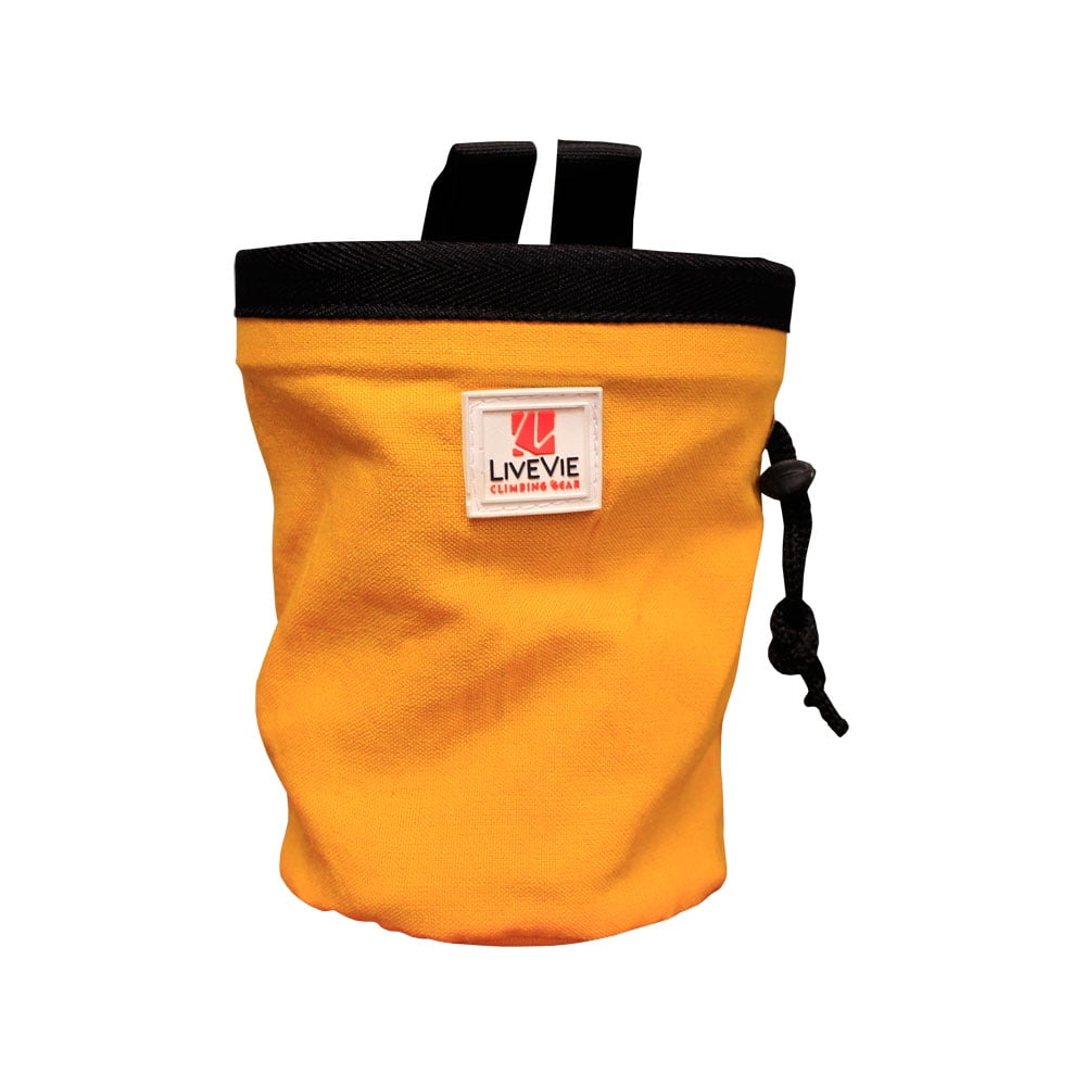 Climbing Chalk Bag with Chalk Ball, Belt, Carabiner Clip and Drawstring