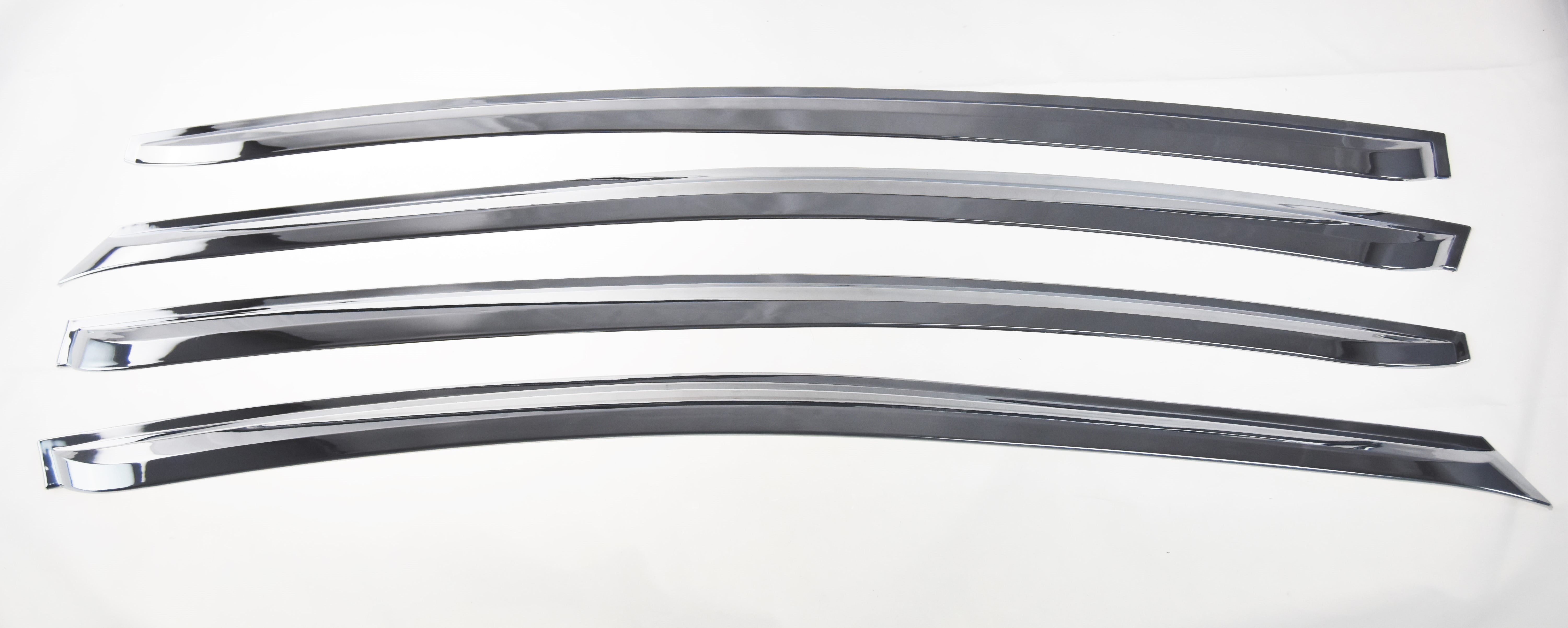 Fits 1113 CHEVY CRUZE CHROME UPPER DOOR VISORS Chrome ABS WINDOW