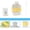 White, variant on 2 In 1 Ice Cube Bottle, Ice Cube Bottle With Straw, Portable Touch Free Ice Cube Trays, Press To Release Ice Tray for Home Ice Making, Outdoor Picnics, Office Use